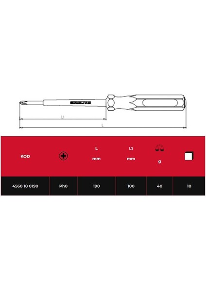 Elektrik Kontrol Kalemi (Yıldız Uçlu) 190 mm fiyatları