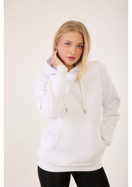 Kanguru Cepli Kapüşonlu 3 Iplik Sweatshirt
