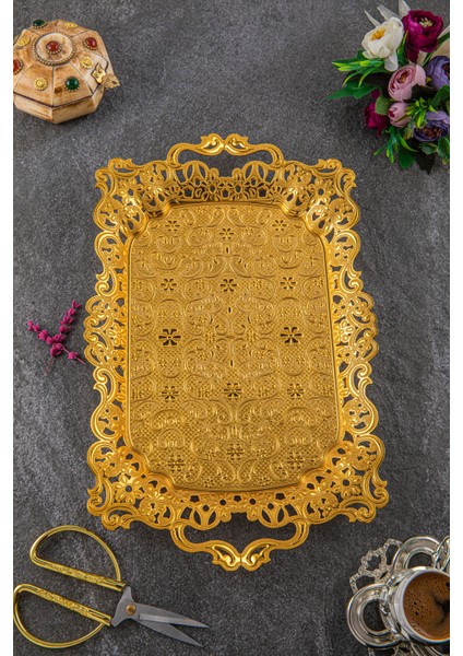 Motif 4 Kişilik Dikdörtgen Tepsi (291-4)