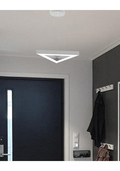 Trian (Gri Kasa, Sarı Işık) Ledli Modern Sarkıt Linear LED Avize Salon Mutfak Oturma Odası Yatak Odası Antre Hol LED fiyatları