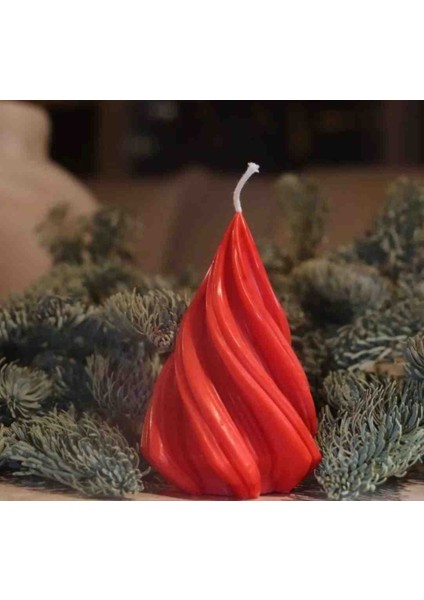 Yılbaşı Kırmızı Noel Ağacı Kokulu Mum