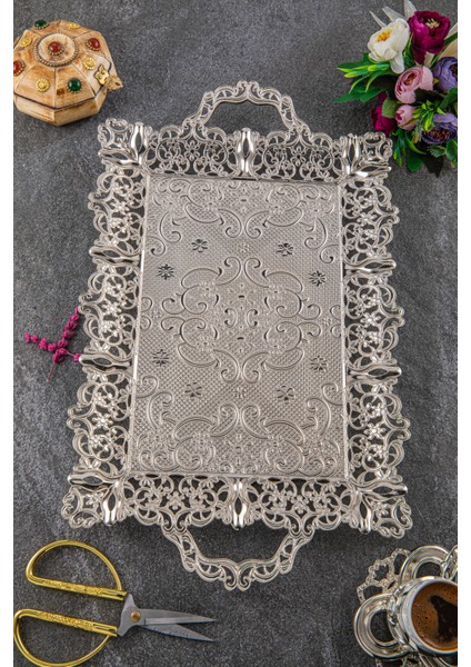 Motif 6 Kişilik Dikdörtgen Tepsi (291-6)