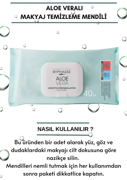 Aloe Veralı Makyaj Temizleme Mendili Hassas Ciltler 40 Adet fırsatları