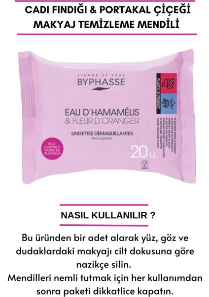 Cadı Fındığı Ve Portakal Çiçeği Özlü Makyaj Temizleme Mendili Yağlı Ciltler 20 Adet fırsatları
