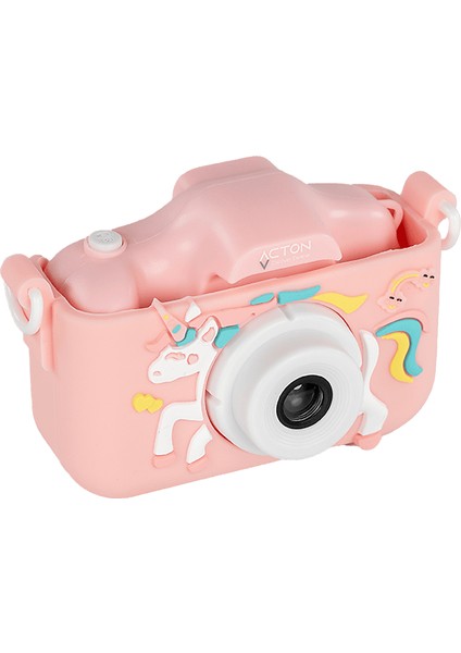 Full Hd Dijital Çocuk Fotoğraf Makinesi Pembe Silikon Kılıflı (Köpek) modelleri