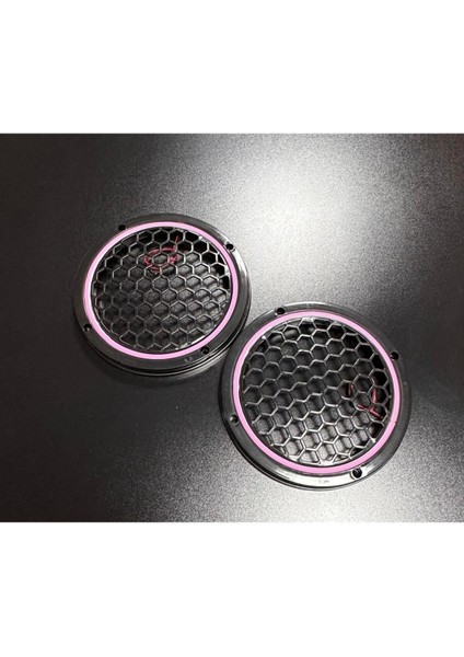 20CM Pembe Neon Işıklı Hoparlör ve Midrange Kapağı 1takım (2ADET) Vidalanabilir