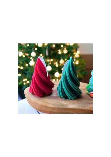 Yeşil Noel Ağacı Kokulu Mum (Yılbaşı, Dekoratif) fiyatları