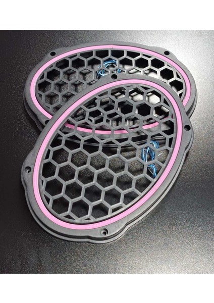 Pembe Neon Işıklı 6x9 Oval Hoparlör ve Midrange Kapağı 1takım (2ADET)