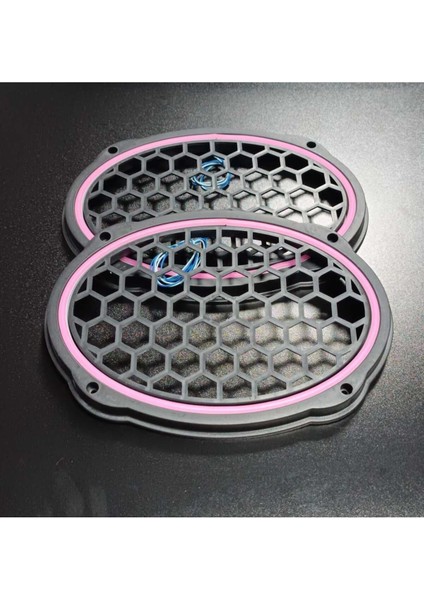 Pembe Neon Işıklı 6x9 Oval Hoparlör ve Midrange Kapağı 1takım (2ADET)