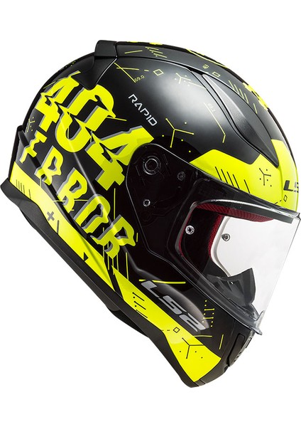 RAPID PLAYER NEON SARI-SİYAH KASK XXL