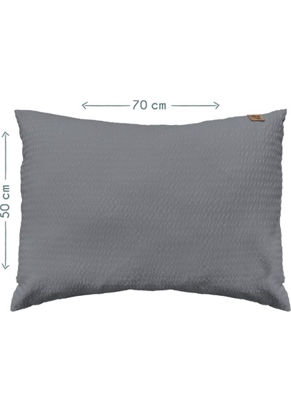 Pamuk, Poplin Gofre Yastık Kılıfı - 50 x 70 cm