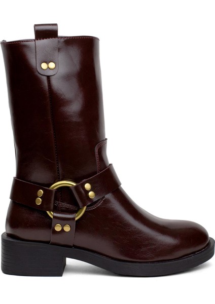 Fuar HK24K.256-8803C Kadın Klasik Bot Bordo