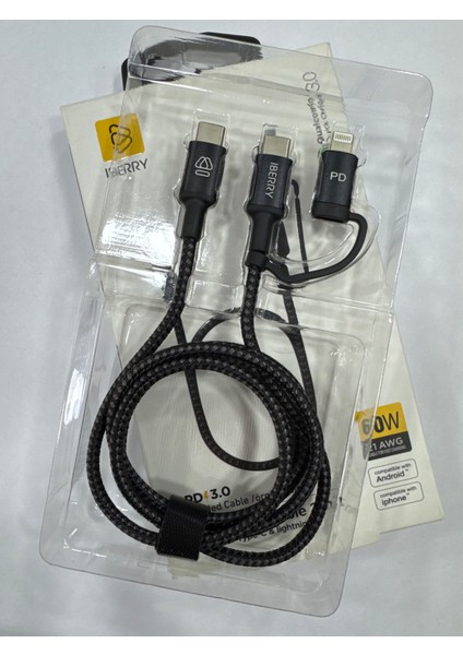 2 In 1 Type-C To Type-C ve Lightning