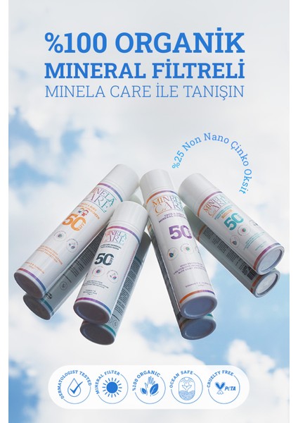 100% Organik Mineral Filtreli Bebek ve Çocuk Güneş Kremi Spf 50 110 gr PA++++