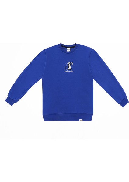 Raining Animals Fare Nakışlı Sweatshirt Özel Tasarım Banksy Unisex Şardonlu