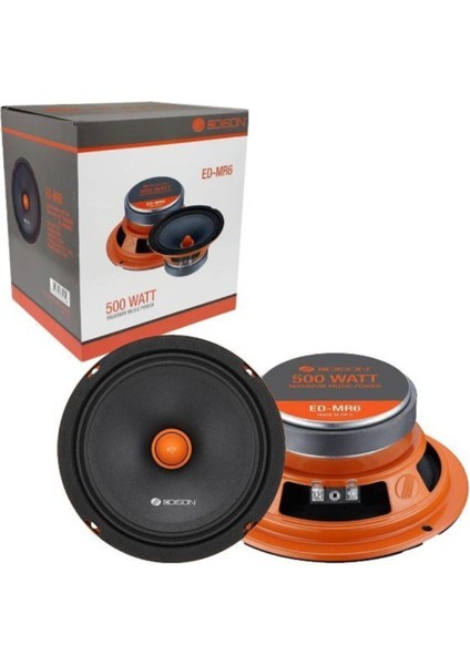 Edıson Oto Hoparlör Mıdrange 16CM 500W 80W Rms Pro 2 Adet Ed-Mr6