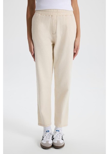 Kadın Marla Naturel Renkli Yüksek Bel Slouchy Jogger Pantolon