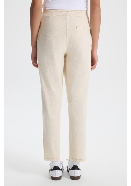 Kadın Marla Naturel Renkli Yüksek Bel Slouchy Jogger Pantolon