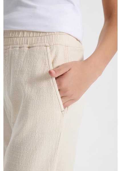 Kadın Marla Naturel Renkli Yüksek Bel Slouchy Jogger Pantolon
