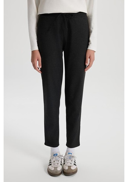 Kadın Alian Antrasit Beli Lastikli Kaşe Pantolon modelleri