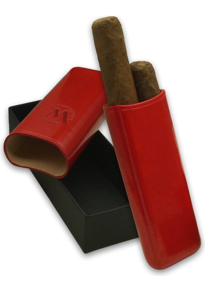 Gerçek Deri El Yapımı Puro Kılıfı Ikili (52 Ring) Paris fırsatları