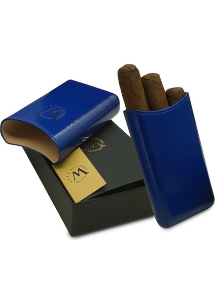 Gerçek Deri El Yapımı Puro Kılıfı Üçlü (52 Ring) Monaco fırsatları