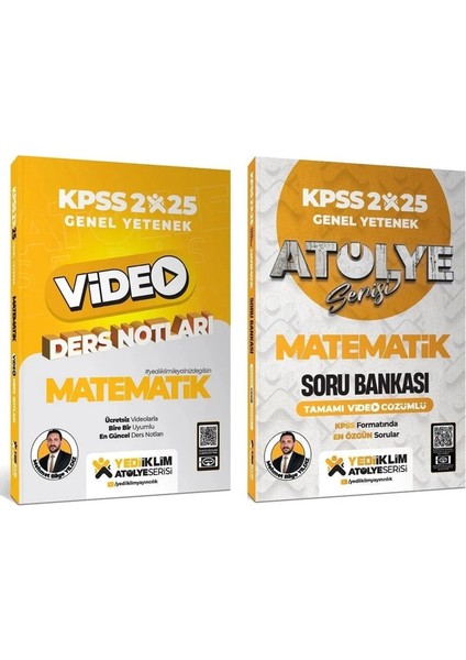 2025 KPSS Matematik Atölye Video Ders Notları - Soru Bankası 2'li Set
