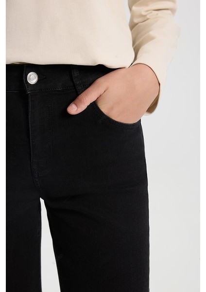 Kadın Gabriel Carbon Black Straight Fit Jean Pantolon modelleri