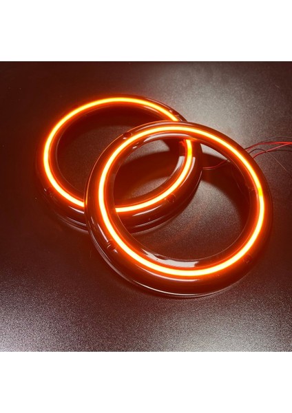 Peteksiz Turuncu Neon Işıklı 20CM Midrange ve Hoparlör Kapağı 1takım 2ADET Hoparlörünüz Görünür modelleri