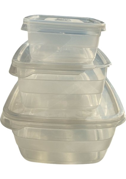 Saklama Kabı (3 Lü Saklama Kabı 0,35 0,65 1,2-Litre) fiyatları