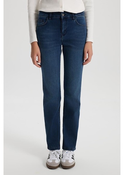 Kadın Gabriel Blue Black Straight Fit Jean Pantolon (Lyocell)™ modelleri