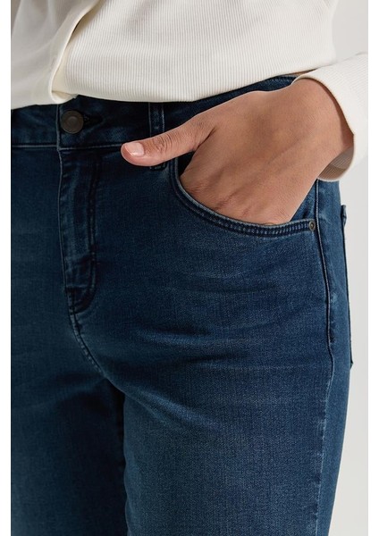 Kadın Gabriel Blue Black Straight Fit Jean Pantolon (Lyocell)™ fırsatları
