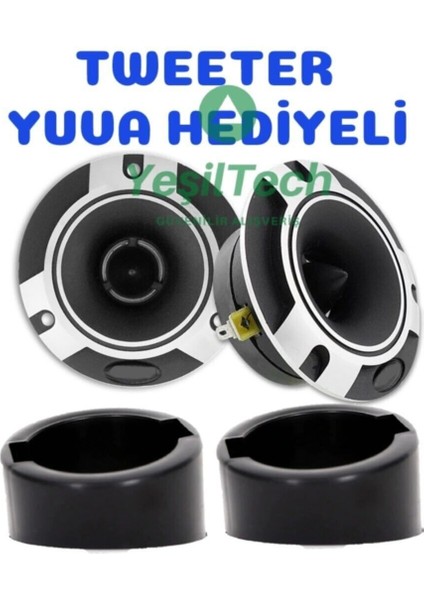 Wondex Araç Dome Tweeter 500W 10 cm Amfi Uyumlu Profesyoneler Için Yuva