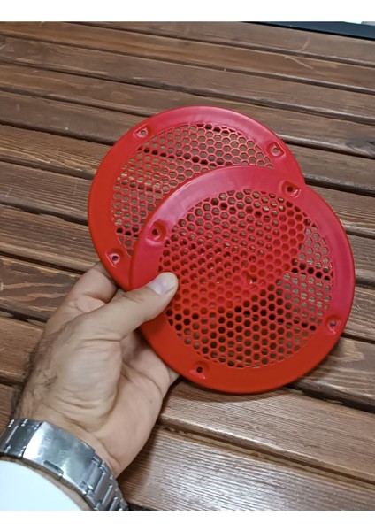13CM Hoparlör ve Midrange Koruma Kapağı Kırmızı Plastik 1takım (2ADET) fırsatları
