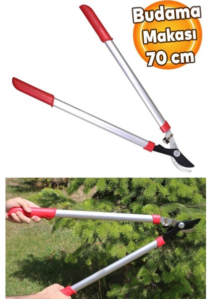 Tekno Trust Maxgarden Kollu Kalın Dal Budama Makası Ağaç Bitki Makası 70 cm 28''