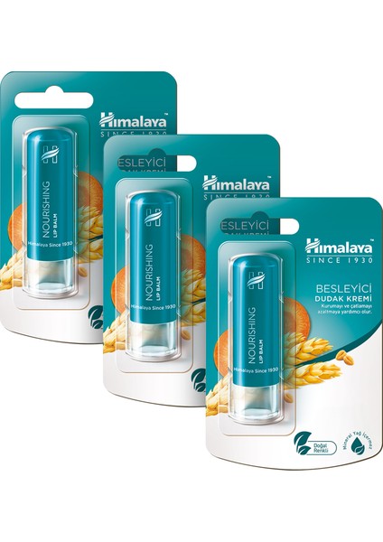Besleyici Lip Balm - Buğday Tohum Yağı - Nemlendirici - %100 Doğal Renk Silikon İçermez 4,5 gr 3 Adet