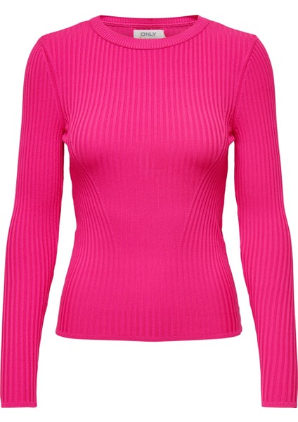 Onlsofı Ls Rıb O-Neck Knt Kadın Kazak