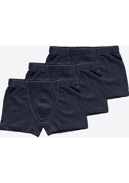 Erkek Çocuk Füme 3 Lü Paket Pamuk Elastan Boxer 209 3M209