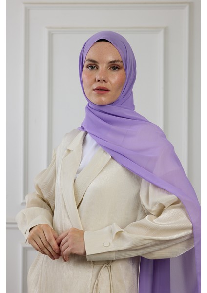 Şifon Leylak Şal modelleri