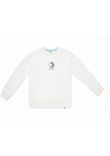 Koi Balığı Nakışlı Sweatshirt Özel Tasarım Nox Unisex Şardonlu