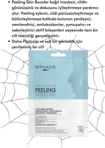 Peeling Etkili ve Pürüzsüzleştirici Skin Booster Kağıt Yüz Maskesi 1AD