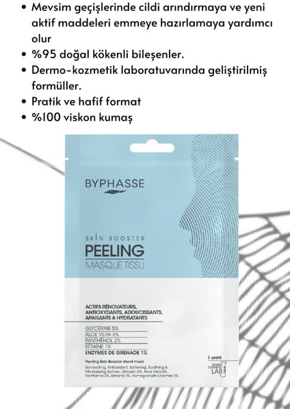 Peeling Etkili ve Pürüzsüzleştirici Skin Booster Kağıt Yüz Maskesi 1AD