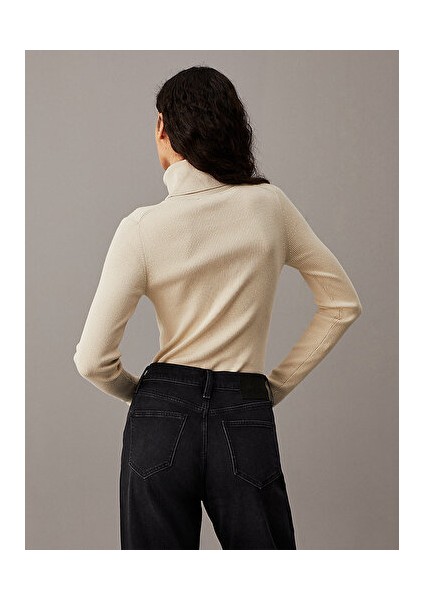 Woven Label Roll Neck Sweater fiyatları