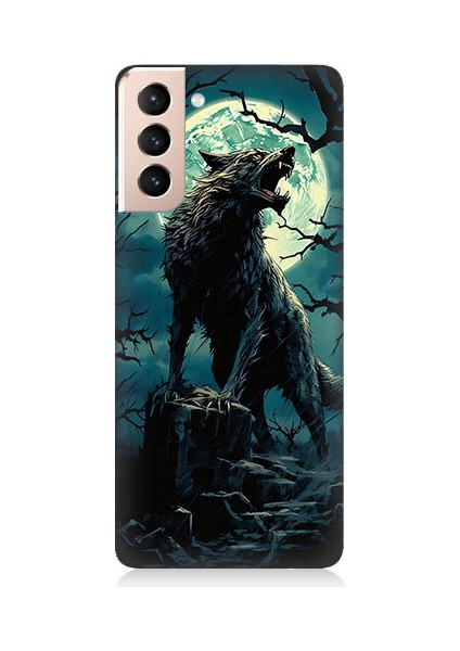 Samsung Galaxy S21 Plus Uyumlu Karanlık Canavar Desenli Silikon Kılıf