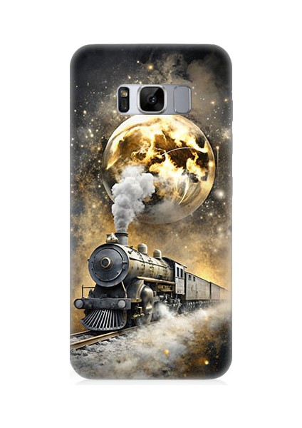 Samsung Galaxy S8 Edge Uyumlu Buharlı Tren Desenli Silikon Kılıf