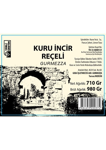 Kuru Incir Reçeli (710 gr net)