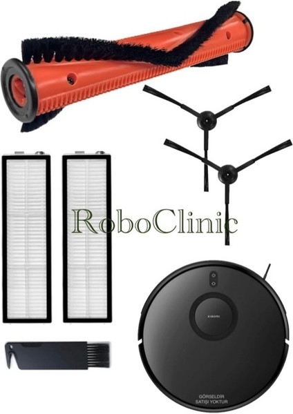 Xiaomi S10T Robot Süpürge Uyumlu Yedek Ana Fırça,yan Fırça,hepa Filtre,yenileme Seti.