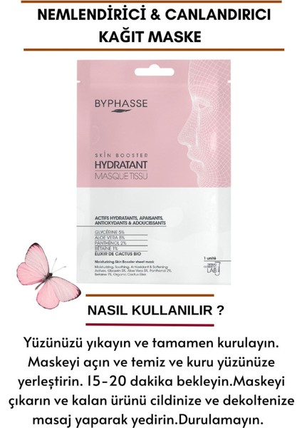 Nemlendirici ve Canlandırıcı Skin Booster Kağıt Yüz Maskesi 1AD