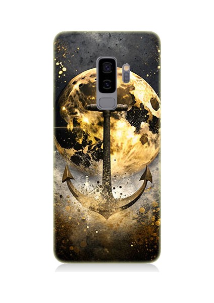 Samsung Galaxy S9 Plus Uyumlu Ay ve Çapa Desenli Silikon Kılıf