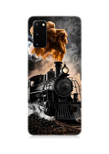 Samsung Galaxy S20 Uyumlu Kara Tren Desenli Silikon Kılıf